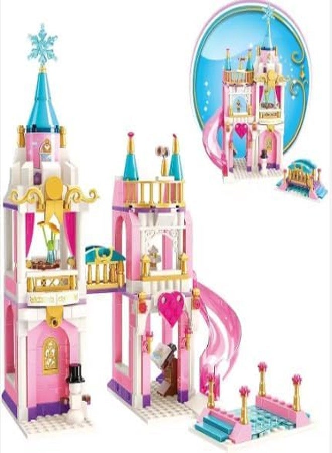Gemcza Fun Water Park Adventure Building Set Girl Dream Villa House Magical Castle Building Blocks Building Blocks Bricks DIY Assemble Educational Toys (445 pc) - Image 1